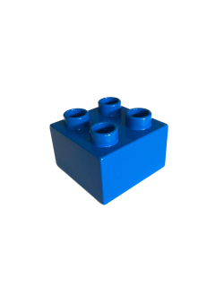 Lego Duplo kostka tm. modrá 2x2